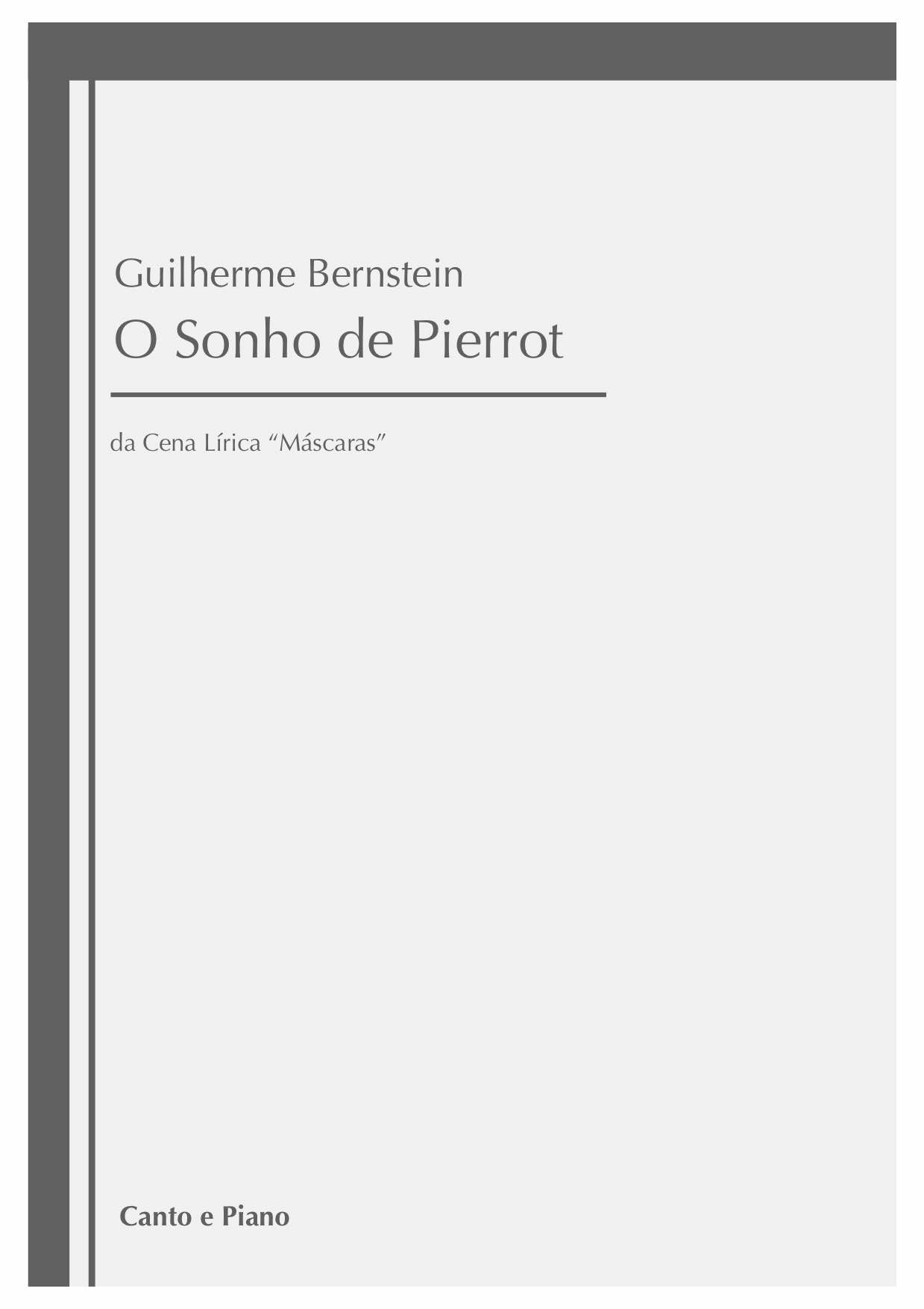 O Sonho de Pierrot - sample cover