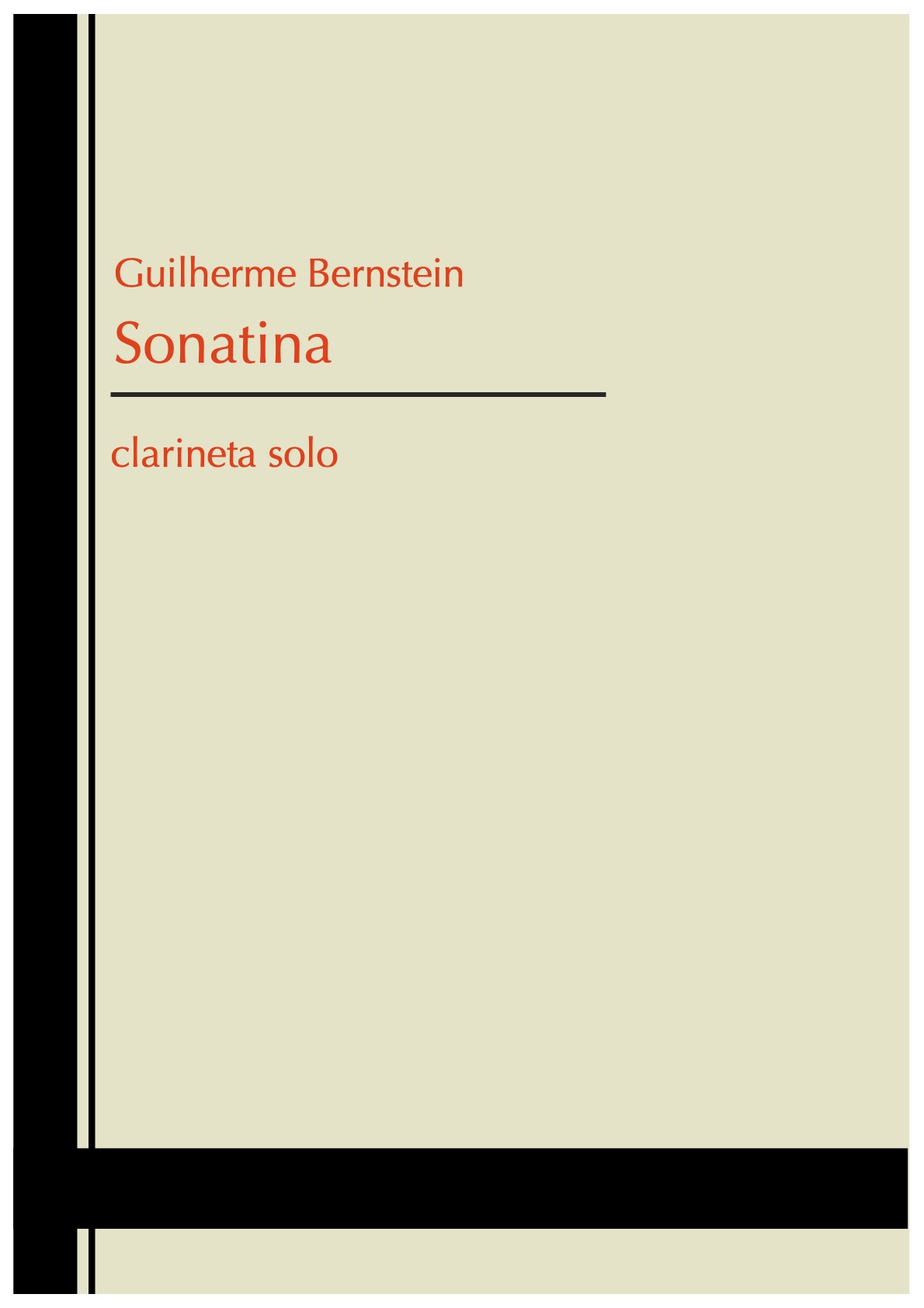 Sonatina para Clarineta Solo - sample cover